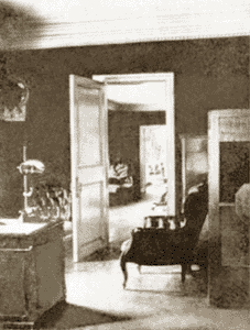 Спасское-Лутовиново. Кабинет-спальня И.С. Тургенева в его доме. Фото В.Каррика. 1883 г.