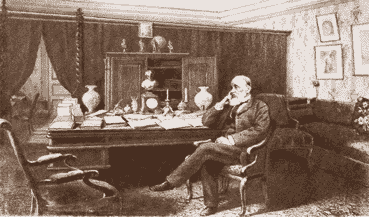И.А. Гончаров в кабинете. Рисунок П.Ф. Бореля. 1891 г.