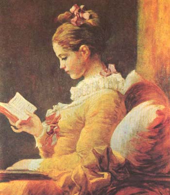 'Читающая девушка'. Художник Жан Оноре Фрагонар. 1776 г.