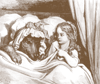 Гюстав Доре. Иллюстрация к "Красной Шапочке" Шарля Перро. 1862 г.