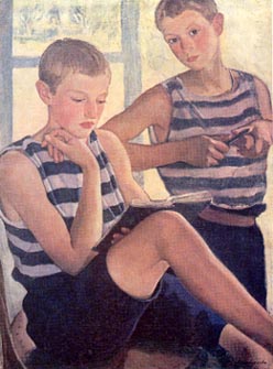 Зинаида Серебрякова. «Мальчики в матросских тельняшках». 1919 г.
