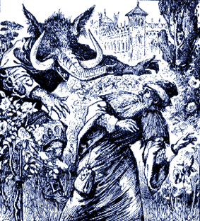 Иллюстрация к сказке Г.-С. Б. де Галлон, обработанной Э.Лангом. 1889 г.