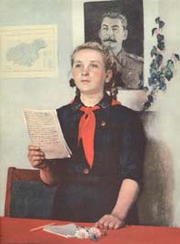 «Вожатая». Художник  В.Мариупольский. 1949 г.