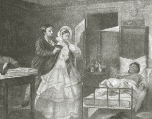 Иллюстрация Н.Д. Дмитриева-Оренбургского к роману И.С. Тургенева «Накануне». 1865 г.