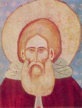 Сергий Радонежский. Шитый покров (деталь). 1420-е гг.