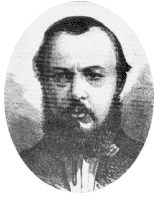 Гравированный портрет Ф.М. Достоевского работы А.Даугеля. 1869 г.
